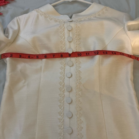 Vintage Lorrie Deb of San Francisco 1950s Ivory Wedding Dress Cape Train SZ 9 10 - Picture 12 of 15